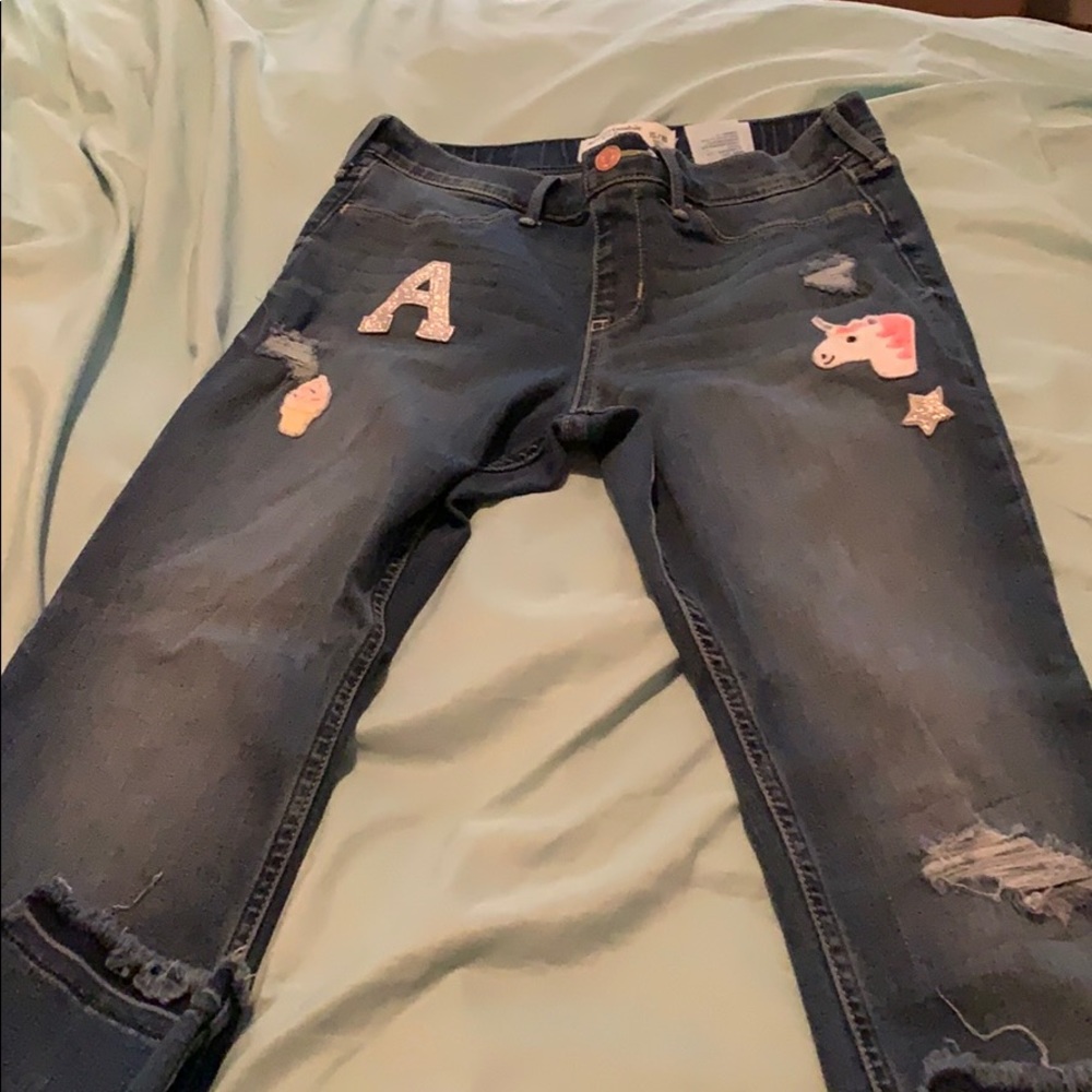 Abercrombie girl unicorn jeans